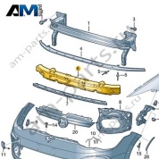 Вспененный наполнитель переднего бампера 5HG807248B на Volkswagen Golf 8 2019-2026
