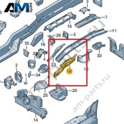 Крепление ударопоглощающего элемента Volkswagen id-Buzz 2023-2024 1N3802191