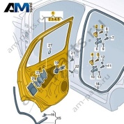 Задняя левая дверь Volkswagen T-Roc Cross 2019-2024 2GM833051P