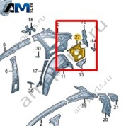 Удлинитель боковины Volkswagen Taigo 2022-2024 2G7809682