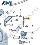 Амортизатор багажника слева VAG 5ED827550B на Skoda 2019-2026