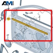 Уплотнитель паза стекла Volkswagen T-Roc Cross 2019-2024 2GM837479C