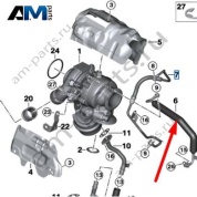 Приточный маслопровод турбины BMW X1 F48LCI 2019-2023 20d (B47D) 11428586479