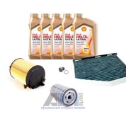 Комплект фильтров для ТО-1/3 Audi А3 (8P) 1.6 с маслом Shell 0W30