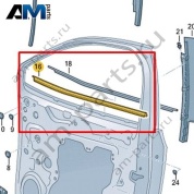 Уплотнитель паза стекла Volkswagen id4/id5 2021-2024 11A837480A