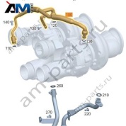 Приточный маслопровод турбины для Mercedes W205 AMG C63 (M177) A1770908402