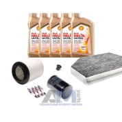 Комплект фильтров для ТО-2/4 Audi A8 (D4) 2.0TFSI hybrid с маслом Shell 0W30