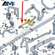 Трубка ОЖ с шлангом ОЖ Audi Q8 e-tron 2024-2024/Audi e-tron 2019-2023 4KE145053AA