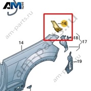 Канал уплотнителя Volkswagen T-Roc Cabrio 2020-2024 2GC809082A