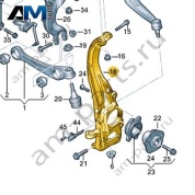 Поворотный кулак Audi A6 (C8) 2019-2024 4K0407254C