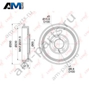 Задние барабаны LYNX BM-1156 для Volkswagen Jetta VA3
