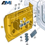 Передняя левая дверь Volkswagen T-Roc Cabrio 2020-2024 2GC831055C