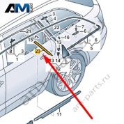 Декоративная накладка Audi A6 (C7) Avant/Allroad 2015-2018 4G9853777