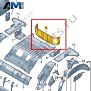 Панель пола Volkswagen id3 2020-2024 1EA813114