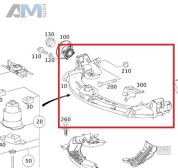 Подрамник задний A1693500100 Mercedes A-class W169