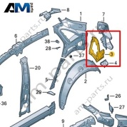 Удлинитель боковины Volkswagen id4/id5 2021-2024 11A809677