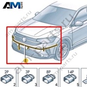 Жгут проводов для бампера Volkswagen Taigo 2022-2024 2G7971095