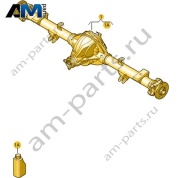 Задняя ось в сборе с тормозными барабанами и тросами Volkswagen AMAROK 2017-2022 2H6500039AC