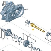 Ведомый вал VAG 02S311205AB