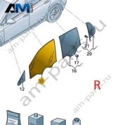 Стекло переднее правое 5H4845202A на Volkswagen Golf 8 2019-2026