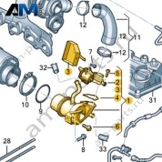 Радиатор рециркуляции ОГ VAG 04L131512AA