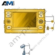 Панель управления и индикации с сенсорным экраном, радио, слотом для карт SD и Bluetooth Volkswagen T-Roc 2018-2024 2GB035869