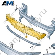 Вспененный наполнитель переднего бампера Volkswagen Taos 2021-2023 2GL807248A