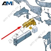 Замыкающая панель Audi A8 (D5) 2018-2024 4N0802849B