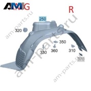 Передний правый подкрылок AMG Mercedes G-class W465 A4658809201