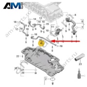 Маслопровод турбины 4-6 цилиндр Porsche Macan S (CTMA) 94610703731