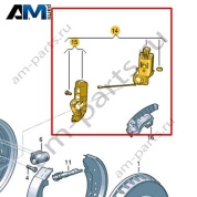 Исполнительный механизм стояночного тормоза EРB Volkswagen id3 2020-2024 1EA927282