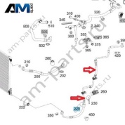 Трубка от радиатора к конденсатору Mercedes GLS AMG 63 (M177) A1678307103