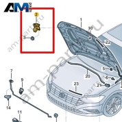 Стопорный крюк Volkswagen Jetta VII 2020-2024 17A823186