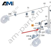 Тормозная трубка слева спереди Mercedes G-class W465 A4654204200