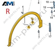 Расширитель передней правой колесной арки VAG 3GJ853718AGRU на Volkswagen 2025-2026