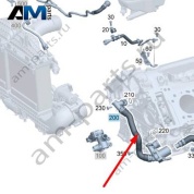 Переключающий клапан охлаждения турбины Mercedes W205 AMG C63 (M177) A1772030064