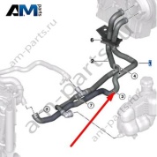 Напорный шланг отопителя BMW X1 F48LCI 2019-2023 20d (B47D) 64219250566