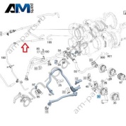 Вакуумный трубопровод турбины на Mercedes W222 AMG S63 (M177) A1771400400