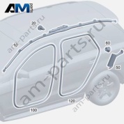 Уплотнитель задней двери (на кузове) Mercedes GLC Coupe 2016-2023 A2546970100