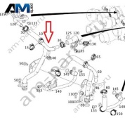 Обратная магистраль от турбин для Mercedes W205 AMG C63 (M177) A1772001001