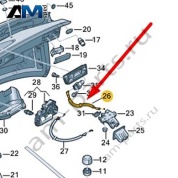 Трос Audi A8 (D5) 2018-2024 4N0827531A