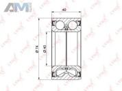 Подшипник ступицы передний LYNX для Octavia A4 Tour (1996-2011) WB-1160