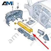 Шумоизоляция туннеля Audi Q7 (4M) 2016-2024 4M0863977A