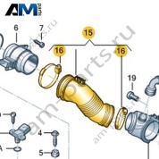 Шланг забора воздуха Volkswagen AMAROK 2017-2022 2H6129627C