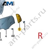 Стекло заднее правое неподвижное VAG 3VD845210G Skoda 2019-2026