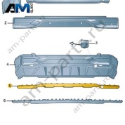 Молдинг заднего бампера 4CG80757869D для Ауди Q6 2022-2026