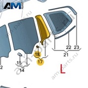 Стекло заднее левое неподвижное VAG 3GJ845213 Volkswagen 2025-2026