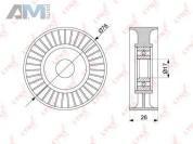 Ролик натяжного механизма LYNX для Mercedes E350 3.5 л. (272 л.с.) PB-5235