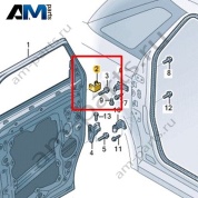 Половина петли двери (верхняя часть) Volkswagen id-Buzz 2023-2024 1T3831404