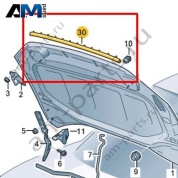 Уплотнитель капота спереди Volkswagen T-Roc 2018-2024 2GA823707